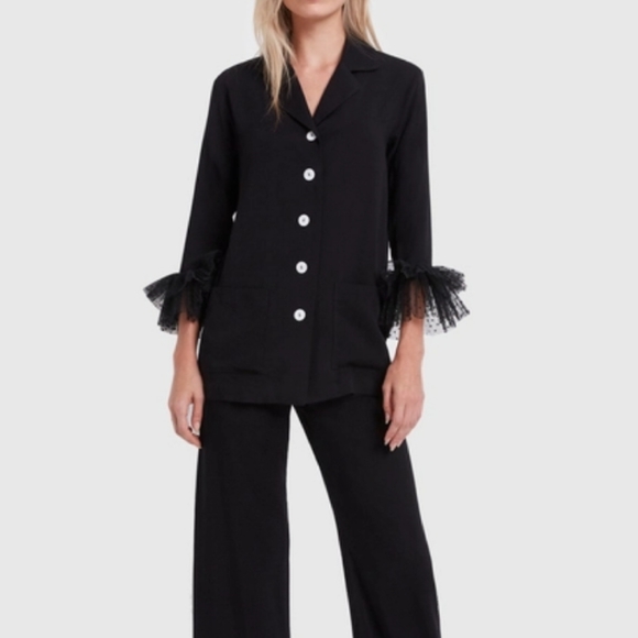 NWT SLEEPER ARLEKINO POLKA DOT TULLE TRIM TOP - Picture 6 of 13